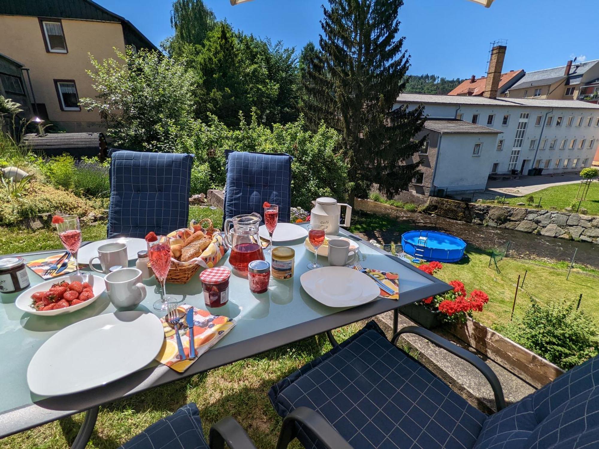 Hw2B - Urlaubsmagie - Wohlfuehlwohnung Mit Balkon, Pool, Sauna & Terrasse Sebnitz Kültér fotó