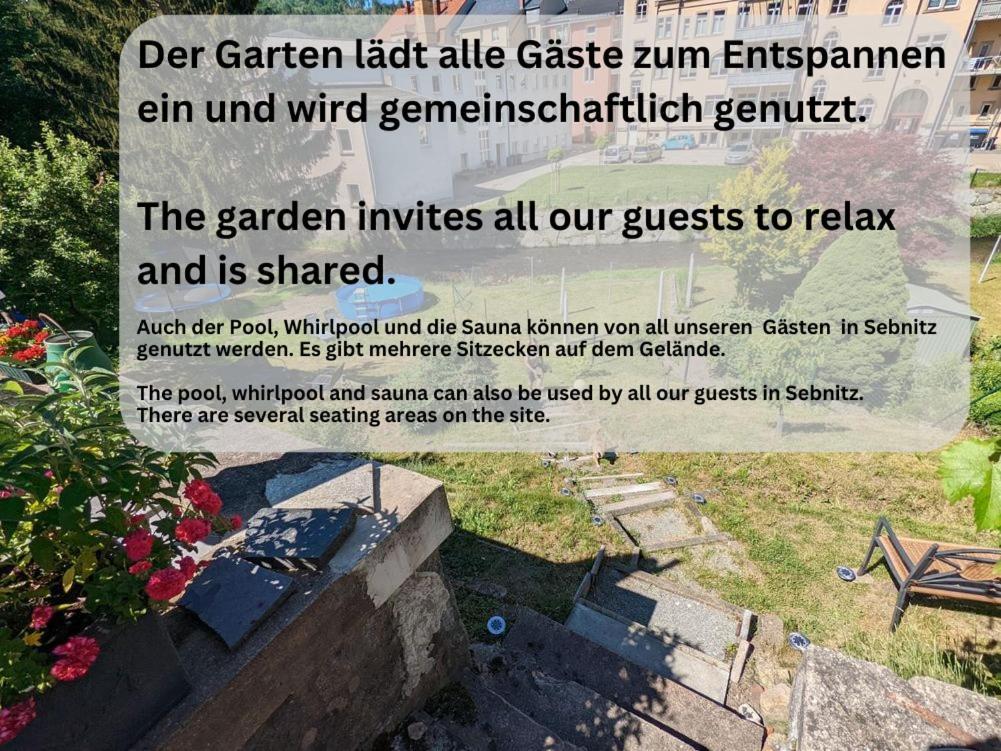 Hw2B - Urlaubsmagie - Wohlfuehlwohnung Mit Balkon, Pool, Sauna & Terrasse Sebnitz Kültér fotó
